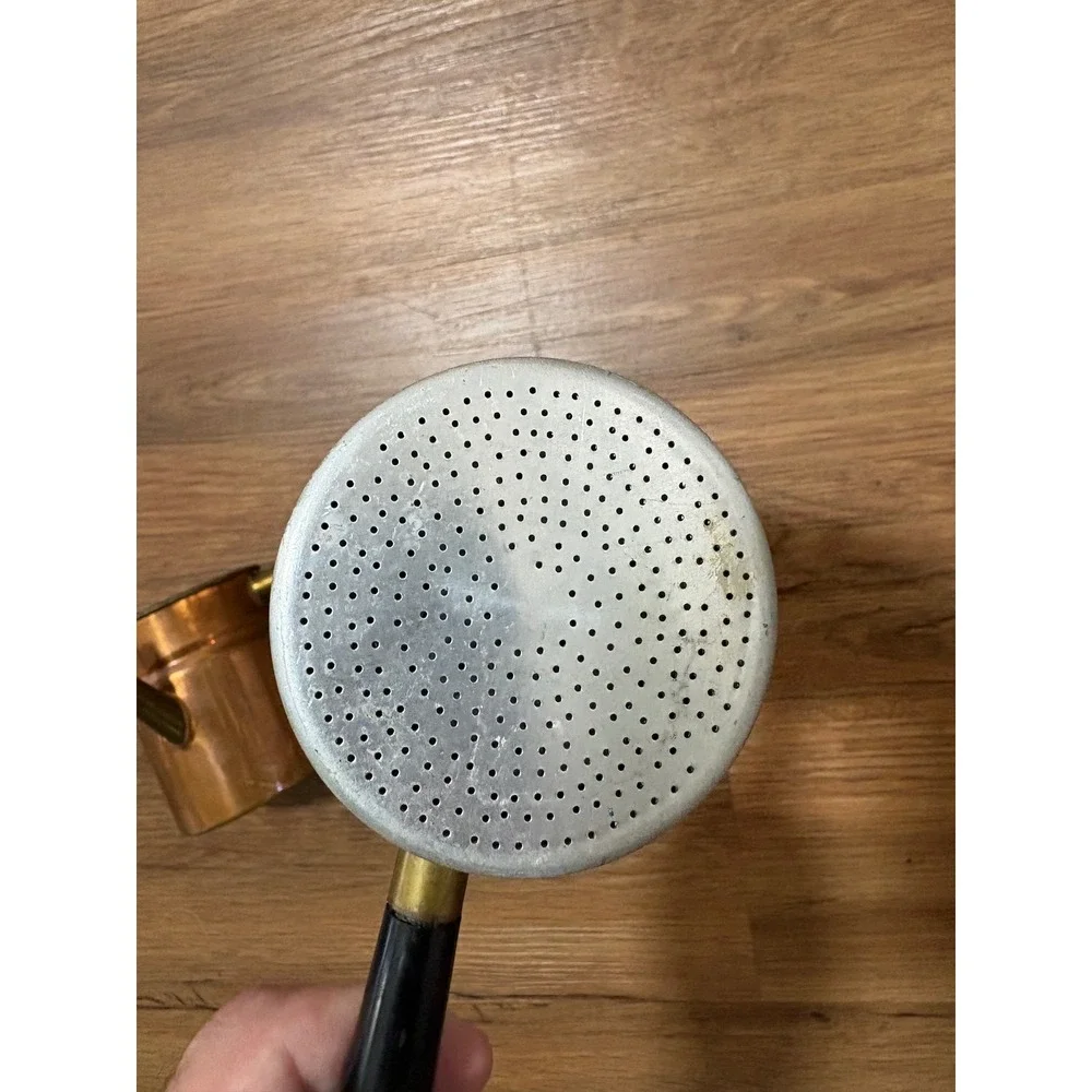 Vintage Copper Neapolitan Flip Coffee Maker Brass Spout Stovetop Espresso Pot